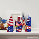 Spring & Summer-Themed Garden Statues – Adorable Outdoor Decor for Lawn, Patio & Porch (Patriotic Gnome Trio Figurines, 6" Set of Three Garden Statues and July 4th Decoration) by GreenHaven Gardens
