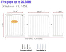 Baby Gates Extra Wide 71.5-76.4 Inch Large Baby Gates for Stairs Tension Pet Dog Gates Indoor for Doorways No Drilling Pressure Mounted Pet Gates for Kids by TinyTreasures Baby Boutique