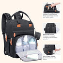 BabbleRoo Diaper Bag Backpack - Baby Essentials Travel Tote - Multi Function Waterproof Diaper Bag, Travel Essentials Baby Bag with Changing Pad, Stroller Straps & Pacifier Case - Unisex, Black by TinyTreasures Baby Boutique