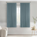 MIULEE Greyish Blue Back Tab Blackout Curtains 63 Inch Length 2 Panels Set for Living Room Bedroom Privacy, Rod Pocket/Pinch Pleat Thermal Insulated Room Darkening Pleated Light Blocking Drapes by TinyTreasures Baby Boutique