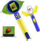 Kids Microscope with Bug Catcher Kit, 1080P Digital Mini Handheld Microscope STEM Science Toy with LED Light, Rechargeable, Portable, Supports 64GB TF Card, Educational Gift for Kids Ages 3-12 (Blue) by TinyTreasures Baby Boutique