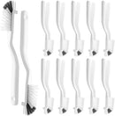 Yinkin 12 Pcs Kitchen Scrub Brush Bulk Sink Bathroom Edge Corner Cleaning Brush Right Angle Mini for Grout Household Dishwasher Tile Lines Window Track Deep Cleaning with Stiff Bristles by CozyNest Decor
