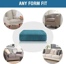 H.VERSAILTEX Velvet Stretch Couch Cushion Cover Plush Cushion Slipcover for Chair Loveseat Sofa Cushion Furniture Protector Seat Cushion Sofa Cover (2 Piece Large Sofa Cushion Covers, Peacock Blue) by CozyNest Decor