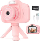 Seckton Upgrade Kids Selfie Camera, Birthday Gifts for 5 6 7 8 9 10 Year Old Girls, HD Digital Cameras for Kids with Flash, 2.4" Portable Camera Toys for 3-12 Year Old Girls-Pink by TinyTreasures Baby Boutique