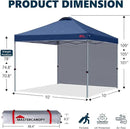 MASTERCANOPY Durable Pop-up Canopy Tent with 1 Sidewall (10'x10',Navy Blue) by GreenHaven Gardens