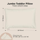 KeaBabies Toddler Pillow with Pillowcase, Jumbo 14X20 - Soft Organic Cotton Toddler Pillows for Sleeping - Machine Washable - Perfect for Travel, Toddler Bed Set (Clay) by TinyTreasures Baby Boutique