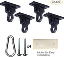 Heavy Duty Black Swing Hangers Screws Bolts Included Over 5000 lb Capacity Playground Porch Yoga Seat Trapeze Wooden Sets Indoor Outdoor (4 Pack) by TinyTreasures Baby Boutique