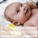 Baby Hair Brush and Comb Set (4-Piece) for Newborn - Wooden Baby Hairbrush Set，A Beechwood Brush, Baby Airbag Brush, Beech Handle Brush, and Prevent Cradle Cap Silicone Brush - Ideal Registry Gift by TinyTreasures Baby Boutique