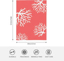 HGOD DESIGNS Beach Coral Fleece Throw Blanket Soft Cozy Coral Fuzzy Blanket Caring for Women & Adults Ocean Coral Pink Branch Reef Nature Red White Plush Microfiber Blanket 50"x60" by CozyNest Decor