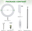 LORDEM Grow Light for Indoor Plants, 7.9" Full Spectrum LED Plant Grow Light, Height Adjustable Growing Lamp with Auto Timer 4H/8H/12H, 6 Dimmable Levels, Ideal for Indoor Large Tall Plants Growth by GreenHaven Gardens