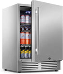 Tylza Outdoor Refrigerator 24 Inch Wide, Stainless Steel Beverage Refrigerator 176 Can for Undercounter Built-in or Freestanding, for Home and Patio, Water Proof, Fast Cooling, Low Noise, 37-65 °F by CozyNest Decor