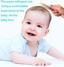 Baby Hair Brush &Silicone Baby Cradle Cap Brush Set, for Newborns & Toddlers-Natural Soft Goat Bristles-Ideal for Cradle Cap-Perfect Baby Registry Gift (Pink) by TinyTreasures Baby Boutique