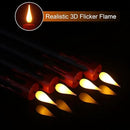 GenSwin Halloween Black Taper Flameless Candles with Ghost Hand Candlesticks and Remote Timer, 2 Pcs Battery Operated Taper Candles with Holder and 3D Flame for Halloween Decor by CozyNest Decor