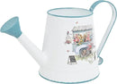 Cute Small Watering Can Indoor Plants Garden Metal Decorative Watering Cans for Outdoor Plants Bonsai Outdoor Garden Flower Decorative (White Blue, 1.5L, 50.7 Oz) by GreenHaven Gardens