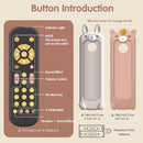 Nueplay Baby TV Remote Control Toy with Silicone Teether Cover, Toddler Realistic Controller, Early Number Learning in 3 Languages (English, Spanish & French), Preschool Girls Toys 6, 12, 18 Months by TinyTreasures Baby Boutique