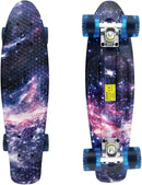 Skateboards Complete 22 Inch Mini Cruiser Retro Skateboard for Kids Boys Youths Beginners by TinyTreasures Baby Boutique