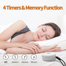 Sleepbox Sleep Sound Machine Portable Noise Machine with 30 Soothing Sounds 4 Timer Memory Function Rechargeable Battery 32 Volume Levels for Sleeping Traveling Relaxing for Baby Kids Adults (White) by TinyTreasures Baby Boutique