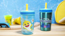 Zak Designs Baby Shark Kelso Tumbler Set, Leak-Proof Screw-On Lid with Straw, Bundle for Kids Includes Plastic and Stainless Steel Cups with Bonus Sipper (3pc Set, Non-BPA)15 fl oz. by TinyTreasures Baby Boutique
