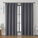 Simplebrand Ava Grey Blackout Curtains for Bedroom 84 Inch Length 2 Panels Set, Solid Thermal Insulated Privacy Living Room Window Treatment Curtains Blackout Drapes, W50 x L84 Inch, Grey by TinyTreasures Baby Boutique