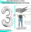 GOER Number 30 Balloons for 30th Birthday Party Decorations,42 Inch Jumbo Foil Helium Balloons for 30th Anniversary (Silver) by TinyTreasures Baby Boutique