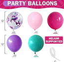 Pink Purple Blue Balloons 60 Pcs Hot Pink Light Pink Teal Purple Latex Balloon Pastel Purple Teal Pink Confetti Balloons for Kids Magic Theme Mermaid Princess Birthday Baby Shower Party Decor by CozyNest Decor
