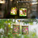 Starsoul 2 Pack Hanging Solar Lantern Outdoor Waterproof Glass Dragonfly Decorative Solar Lights for Outside Garden Yard Table Patio Decor by GreenHaven Gardens
