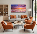 Beach Wall Art Sunset Canvas Pictures, Seascape Theme Art Wall Pictures, Coastal Ocean Wave Paintings,Modern Cloud Artwork for Bedroom Living Room Bathroom Home Office Decorations 20X40 Inches by CozyNest Decor