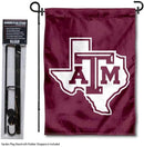 College Flags & Banners Co. Texas A&M Aggies Lone Star Garden Flag with Pole Stand Holder by GreenHaven Gardens