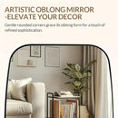 ANDY STAR 30x36” Black Bathroom Mirror, Oblong Vanity Mirror with Stainless Steel Metal Frame, Matte Black Oval Mirror for Over Sink, Modern Anti Rust Wall Mounted by CozyNest Decor