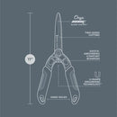 Woodland Tools Duralight Hedge Shears, 16 Inch Lightweight Manual Hedge Clippers with 7.5 Inch Non Stick Blades and Glass-Filled Nylon Handles, Garden Trimmer for Shaping and Precision Cutting by GreenHaven Gardens