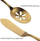 Silverware 45-Piece Matte Gold Hammered Flatware Set with Serving Utensils, Stainless Steel Thick Handle Matte Polished Cutlery Set for Wedding Hotel Restaurant, Service for 8 by CozyNest Decor
