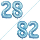 GOER Number 28 Balloons for 28th Birthday Party Decorations,42 Inch Jumbo Foil Helium 82 Balloons for 82nd Birthday Party Decoration (Light Blue) by TinyTreasures Baby Boutique