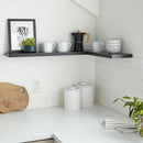BAYKA Floating Shelves for Wall, Wall Mounted Rustic Wood Shelves for Bathroom, Bedroom, Living Room, Kitchen, Hanging Shelf for Books/Storage/Room Decor with 22lbs Capacity (Black, Set of 3, 15.7in) by CozyNest Decor