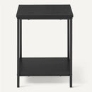 Amazon Basics - End Table with Bottom Shelf, Living Room Side Table, Steel Frame, Wooden Black by CozyNest Decor
