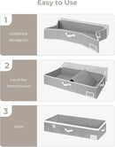 StorageWorks Large Under Bed Storage Containers with Handles and Label Holder, 2 Pack Ultra-thick Fabric Underbed Bins, Closet Organizer for Clothes, Blankets, Sweater by CozyNest Decor