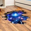 Blue Purple Galaxy Wall Decals, Removable Sticker,The Art Magic 3D Milky Way Dreamscape Home Decor (4 Sheets) by CozyNest Decor