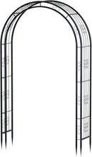 88in Steel Garden Arch Arbor Trellis for Climbing Plants Outdoor,Yard,Garden,Climbing Plants 7ft Decorative Wire Lattice,Outdoor Wedding Arch(Black) by GreenHaven Gardens