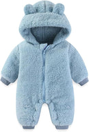 Newborn Baby Bear Outfit Suit Girls Boys Fleece Jumpsuit Romper Hooded Winter Snowsuit Clothes by TinyTreasures Baby Boutique