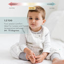 Tealbee DREAMSUIT: Toddler Sleep Sack with Feet 2T 3T - 1.2 TOG Four Season Baby Wearable Blanket for Walkers - Rayon Made from Bamboo, Organic Cotton Sleeping Bag - Alphabet by TinyTreasures Baby Boutique