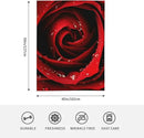 HGOD DESIGNS Red Rose Throw Blanket Ultra Soft Warm All Season Rose Decorative Fleece Blankets for Bed Chair Car Sofa Couch Bedroom 40"X50" by CozyNest Decor
