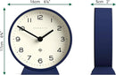 NEWGATE® M Mantel Echo Desk Clock | Modern Round Design | Navy Blue | Easy to Read Numbers | Contemporary Style for Desk, Table, Shelf or Bedside by CozyNest Decor
