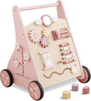 Beright Wooden Baby Walker Push and Pull Learning Activity Walker Kids’ Activity Toy Multiple Activities Center Develops Motor Skills & Stimulates Creativity(Pink) by TinyTreasures Baby Boutique