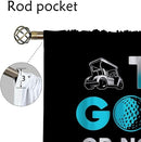 Golf Blackout Curtains for Boy Girl Room Darkening Decor,Sports Themed Golfers and Cars Bedroom Living Room Home Rod Pocket Thermal Insulated Window Curtain/Drapes Panel,84x72 Inch… by TinyTreasures Baby Boutique