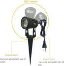 Pack of 2, Outdoor LED Landscape Lights Waterproof Spotlight with Spike Stand and Plug for Driveway, Outdoor Lawn Lighting, Flood Garden, Yard (5W Mini Cool White) by GreenHaven Gardens