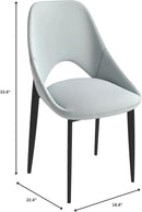 LeisureMod Amalfi Upholstered Fabric Dining Chair – Modern Side Chair with Iron Legs, Mid-Century Accent Chair for Dining Room or Kitchen by CozyNest Decor