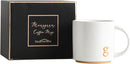 COLLECTIVE HOME - Monogram Ceramic Mugs, 15 oz Golden Initial Coffee Cups, Elegant Alphabet Tea Mugs, Elegant Personalized Mug with Gift Box, Luxurious Cups for Office and Home (g) by CozyNest Decor