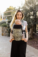Beco Gemini Baby Carrier Newborn to Toddler - Front, Back and Hip Seat Carrier, Baby Carrier Backpack & Baby Front Carrier with Adjustable Seat, Ergonomic Baby Holder Carrier 7-35lbs (Jade Leopard) by TinyTreasures Baby Boutique