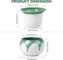 African Violet Pots, 6 inch Ceramic Easy Self Watering Plant Pot for Busy Plant Lovers, Automatically Absorb Appropriate Amount of Water, Flower Pot Indoor-Plants Not Included(Green) by GreenHaven Gardens
