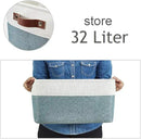 DECOMOMO Storage Baskets for Shelves - Fabric Closet Organizers and Storage Bins, Perfect Baskets for Organizing Closet Toys Nursery (Green and White, XL - 3 Pack) by CozyNest Decor