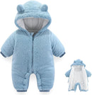 Newborn Baby Bear Outfit Suit Girls Boys Fleece Jumpsuit Romper Hooded Winter Snowsuit Clothes by TinyTreasures Baby Boutique